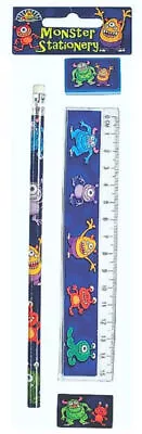 6 Monster Stationery Sets - Pinata Toy Loot/Party Bag Fillers Wedding • $4.96