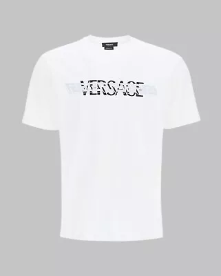 Versace Logo Printed Crewneck T Shirt - Medium • $400