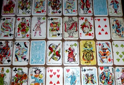 Dbl Roll Vtg 50s Wallpaper Colorful Playing Card Motif 20.5  Wide • $79