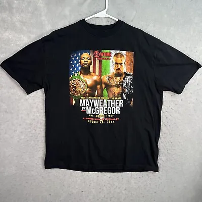 A1 Floyd Mayweather VS Connor McGregor Boxing T Shirt Adult 2XL XXL Black Mens • $39.99