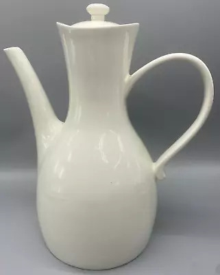 Vintage Coffee Teapot Hall USA Ivory Ceramic MCM Design Discontinued Pattern • $21.99
