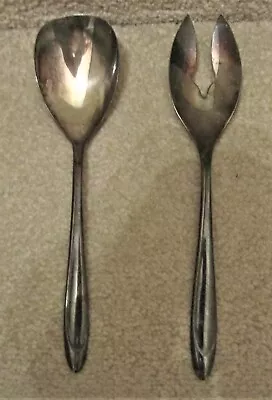 Meriden Silverplate Co. FIRST LADY Serving Set - Fork & Spoon  7 1/2  • $5.51