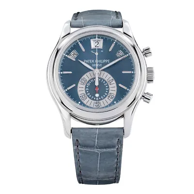 Patek Philippe Complications Watch 40MM Platinum Blue Index Hour Markers Dial • $69349