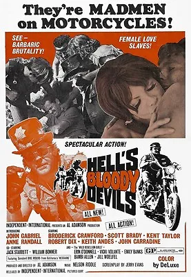 Film Hells Bloody Devils Madmen On Motorcycles  Print • £8.99