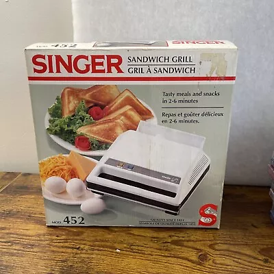Vintage Singer Electric Sandwich Grill Maker Model 452 Retro Kitchen Cookware • $25
