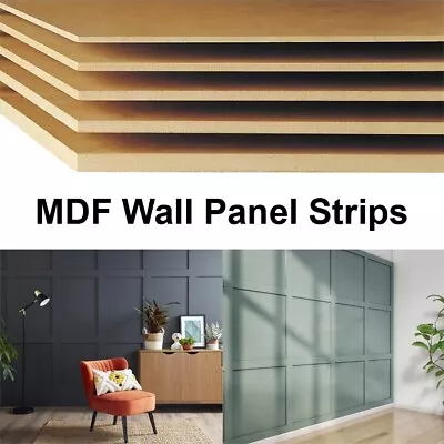 MDF Strips Shaker Wall Panelling Strips DIY Wall Panel Strips Kit 100mm 90mm • £1.69