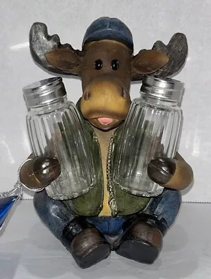 Hunting Moose Salt & Pepper Shakers Kitchen Decoration Figurine Cabin Decor • $19