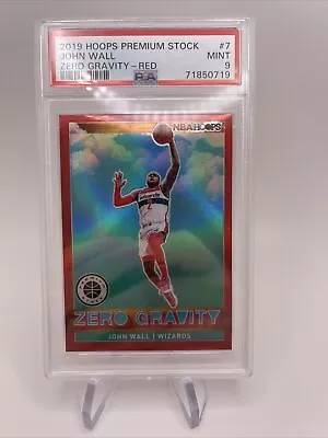 2019 Hoops Premium Stock #7 John Wall Zero Gravity Red Prizm PSA 9 Mint • $27.99