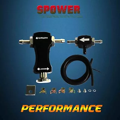 Black Smart Turbo Boost Tee Manual Boost Controller MBC Kit Clamps Hoses • $19.90