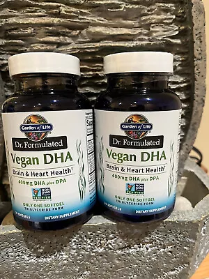 Lot Of 2 Dr. Formulated Vegan Prenatal DHA 400 Mg 30 Softgels X 2 • $39