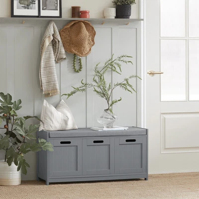 $99.99 • Buy SoBuy Hallway Bedroom Storage Bench Shoe Bench Shoe Rack Shoe Cabinet  FSR80-SG