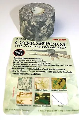 NEW McNett ACU Camouflage Self Cling Weapon Form Wrap Military Army Digital Tape • $10