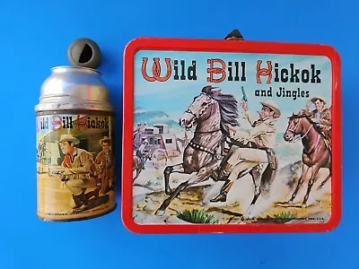 1955 Wild Bill Hickok And Jingles Lunchbox With Thermos • $74.50