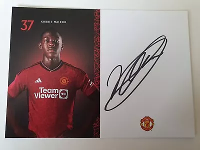 Kobbie Mainoo Manchester United Fc Hand Signed Club Photo 6” X 4”. • $13.07