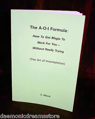 £28 • Buy THE AOI Formula. Magick Finbarr Occult Grimoire. Rare Witchcraft Book