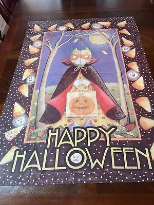 Vintage Mary Engelbreit Halloween Large Outdoor Flag 28 X 40 • $14.99