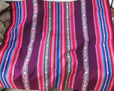 £30 • Buy Vintage Wool Mexican Serepe Hand Woven Throw Blanket Mat