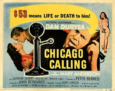 Chicago Calling 1952 Dvd Dan Duryea Copy Of A Public Domain Film Disc Only • £3.95