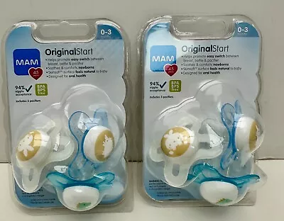 X2 Pack MAM Original Start 0-3 Months Baby Pacifiers BPA Free • $19.99