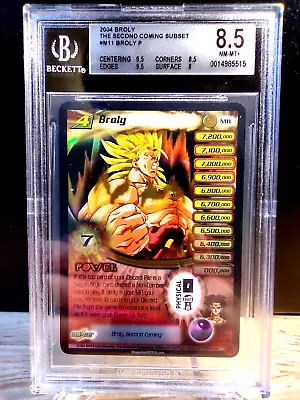 Dbz Ccg Dragon Ball Gt Broly Lv4 M11 Ultra Rare Foil Bgs 8.5 Nm-mt+ Baby Saga 04 • $149