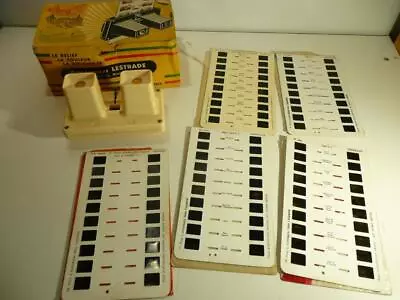 £19.99 • Buy Vintage Lestrade Stereoscope Slide Viewer & 5 Slides Paris + Vintage Glamour