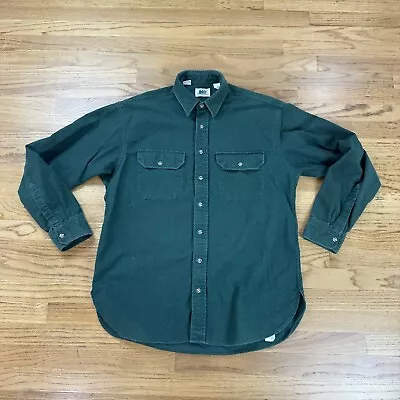 Vintage REI Flannel Chamois Button Down Shirt Sz Large Tall Outdoors Heavyweight • $20