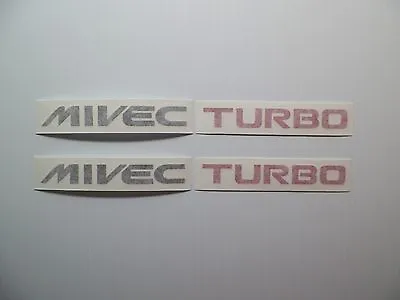 New Mitsubishi MIVEC TURBO Style 1 Logo Door Decal Pair Lancer Evolution MR EVO • $16