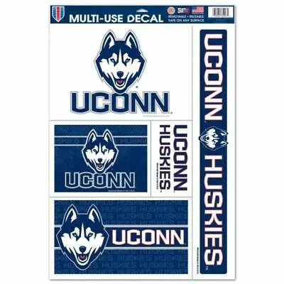 UConn Huskies 11x17 Multi Use Ultra Decal Set [NEW] NCAA Sticker Emblem • $10.95