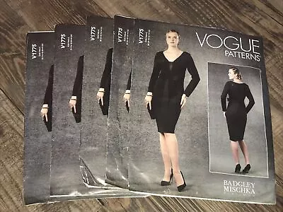 Vogue V1775 Designer Badgley Mischka Cocktail Dress Miss 8-16 UNCUT Pattern • $7.99