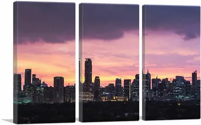 ARTCANVAS Manila Philippines Skyline Pink Sunset Canvas Art Print • $174.24