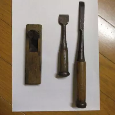 Japanese Chisel Nomi Carpenter Tool Lot Of 3 Set Hand Tool Wood Working Vintage • £57