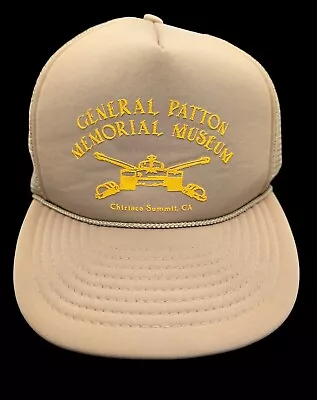 Vintage General Patton Museum Ca HAT Trucker Mesh Back Snap Back Ball Cap NOS • $12.90