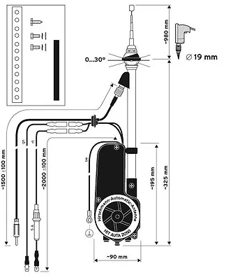 NEW Electric Hirschmann AM FM Radio Antenna Automatic Power Fits BMW & Mercedes • $89.95