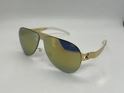 MYKITA Franz Gold Sunglasses Bernhard Willhelm Mirrored Hand Made Authentic New • $219