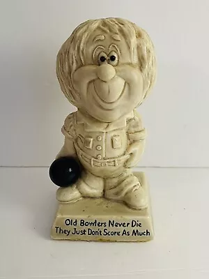 R&W Berries Co 1971 Figurine Old Bowlers Never Die Plastic Resin  6.5” Inches • $13.22