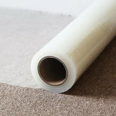 Clear Carpet Protector Floor Sheet Dust Cover Film Roll Self Adhesive • £18.94