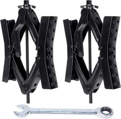 $47.67 • Buy RV Camper Chocks Wheel X Stabilizer Travel Trailer Wheel Chock Scissor 2 Sets