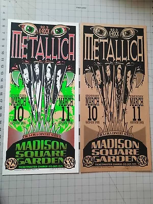 Mike Arminski Signed Metallica Concert Posters With Rare Cardboard Variation • $100