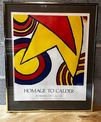 Alexander CALDER Retrospective 1932-1970 Framed Poster. 20 X24  • $150