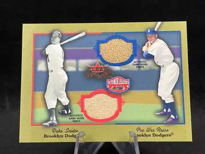 2002 Fleer Fall Classics Duke Snider Pee Wee Reese October Legends Dual Relic • $29.99