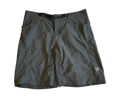 Mountain Hardwear Men’s Gray Belted Flat Front Nylon Shorts Size 36 • $20.70