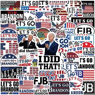 Let’s Go Brandon Sticker Packs Water Resistant Laptop Decal Biden I Did That • $2.95