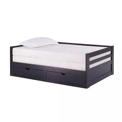 Alaterre Furniture Day Bed 44  Solid Wood Twin Size Espresso W/ Storage Drawer • $289.24