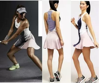 NWT ADIDAS Stella McCartney Tennis Dress W/ BACK ZIPPER Gray M Medium Skirt • $129.99