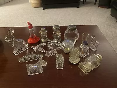 Lot Of 17 Vintage Glass Candy Containers • $100