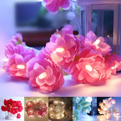 £12.71 • Buy 1.5/3/4m Flower Battery LED Fairy String Wire Lights Indoor Bedroom Home Decor