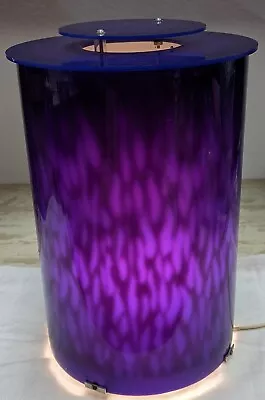 60's Psychedelic Motion Lamp Spinning BOHO Light Cylinder Purple Blue Read • $398.98