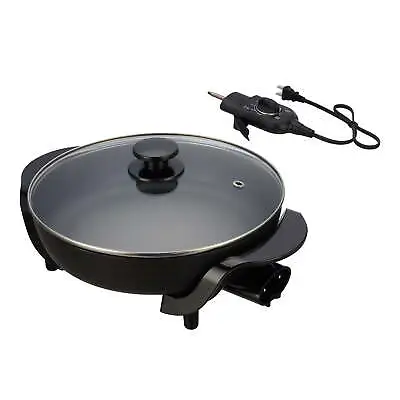  12  Round Nonstick Electric Skillet With Glass Cover Black • $17.98