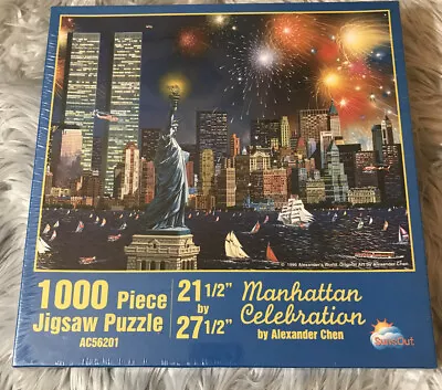 1000 Piece Jigsaw Puzzles New Manhattan Celebration New And Sealed. • $21