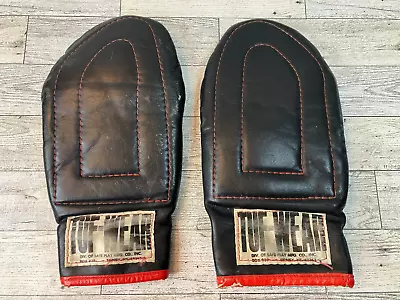 Vintage Tuf-Wear Bag Mitts Leather Boxing Gloves Size L LG Large Made USA • $25